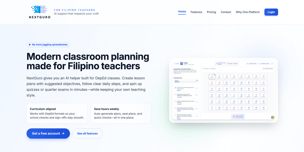 NextGuro - AI-Powered Education Platform with Lesson Planning