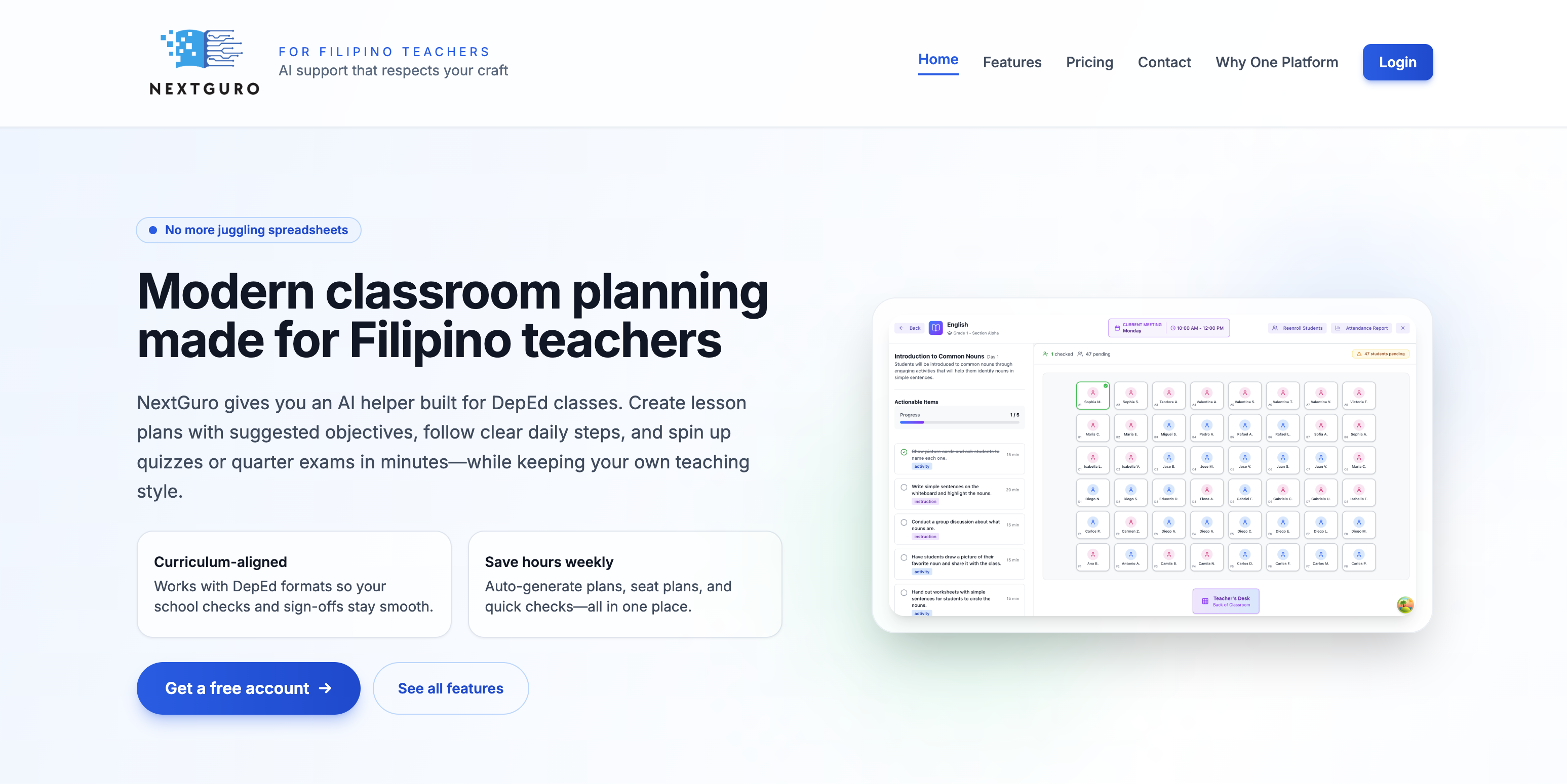 NextGuro - AI-Powered Education Platform with Lesson Planning